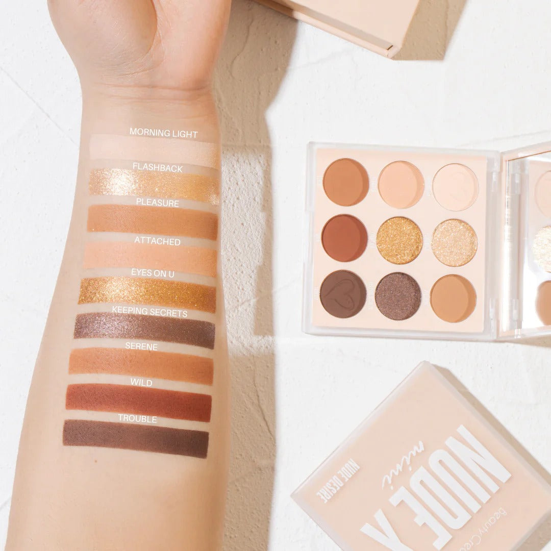 BEAUTY CREATIONS - PALETA DE SOMBRAS NUDE X MINI NUDE DESIRE